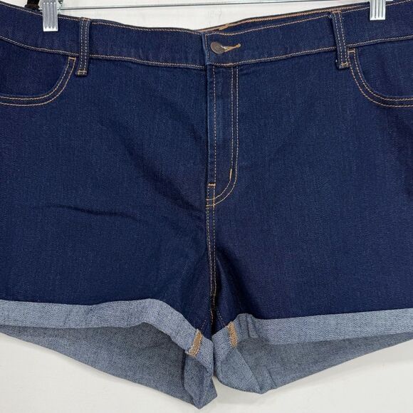 Old Navy Dark Wash Mid Rise WOW Roll Cuff
Cotton Denim Stretch Shorts New - Picture 8 of 16